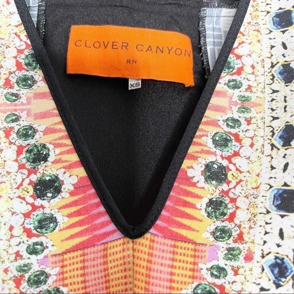 Clover Canyon Multicolor Gem and Geometric Print Knee Length Dress US XS - Picture 6 of 7